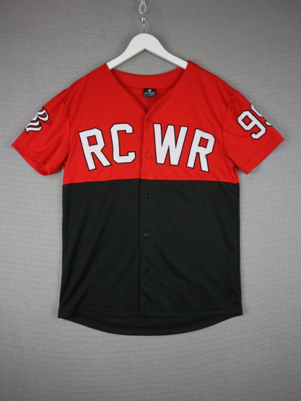 Rocawear Baseball Jersey Button Up Logo Mens Y2K Streetwear M Medium Red Black